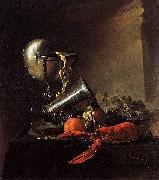 Jan Davidsz. de Heem Still Life with Lobster and Nautilus Cup (1634) by Jan Davidszoon de Heem Staatsgalerie Stuttgart Sweden oil painting artist